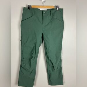 MEC‎ Terena Stretch Hiking Pant Size 12 Green Pacific Pine Outdoors Active Nylon